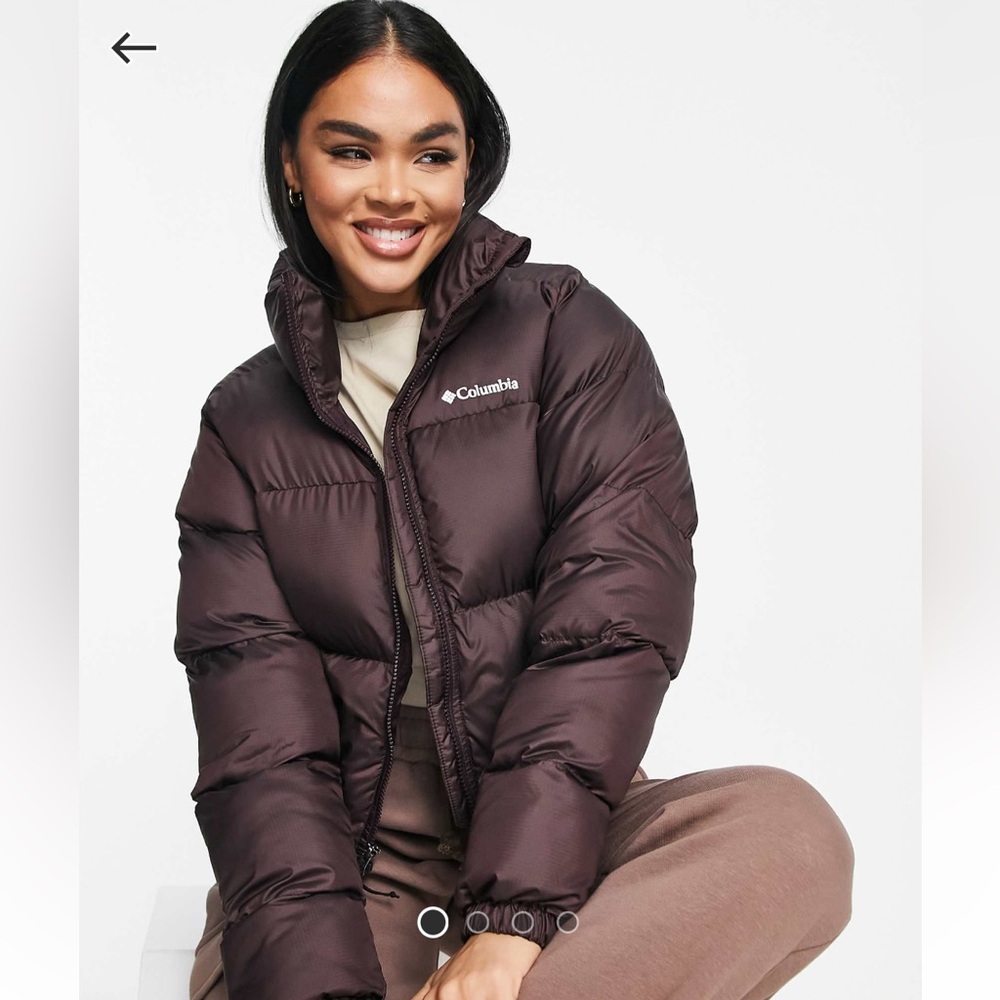 Columbia Puffect cropped puffer jacket in purple - Exclusive to ASOS